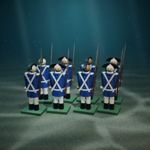 Line Infantry in Blue Coats — Lot of 8 — photographed on the sea floor