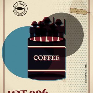 Whaleworx cabinet card for Lot 006, Green Army Men, Coffee Can of Approximately 300: a riso-style print illustration of the object with the Whaleworx whale seal.