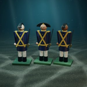 Officers’ Mess — 3 Painted Officers with Sabres — photographed on the sea floor