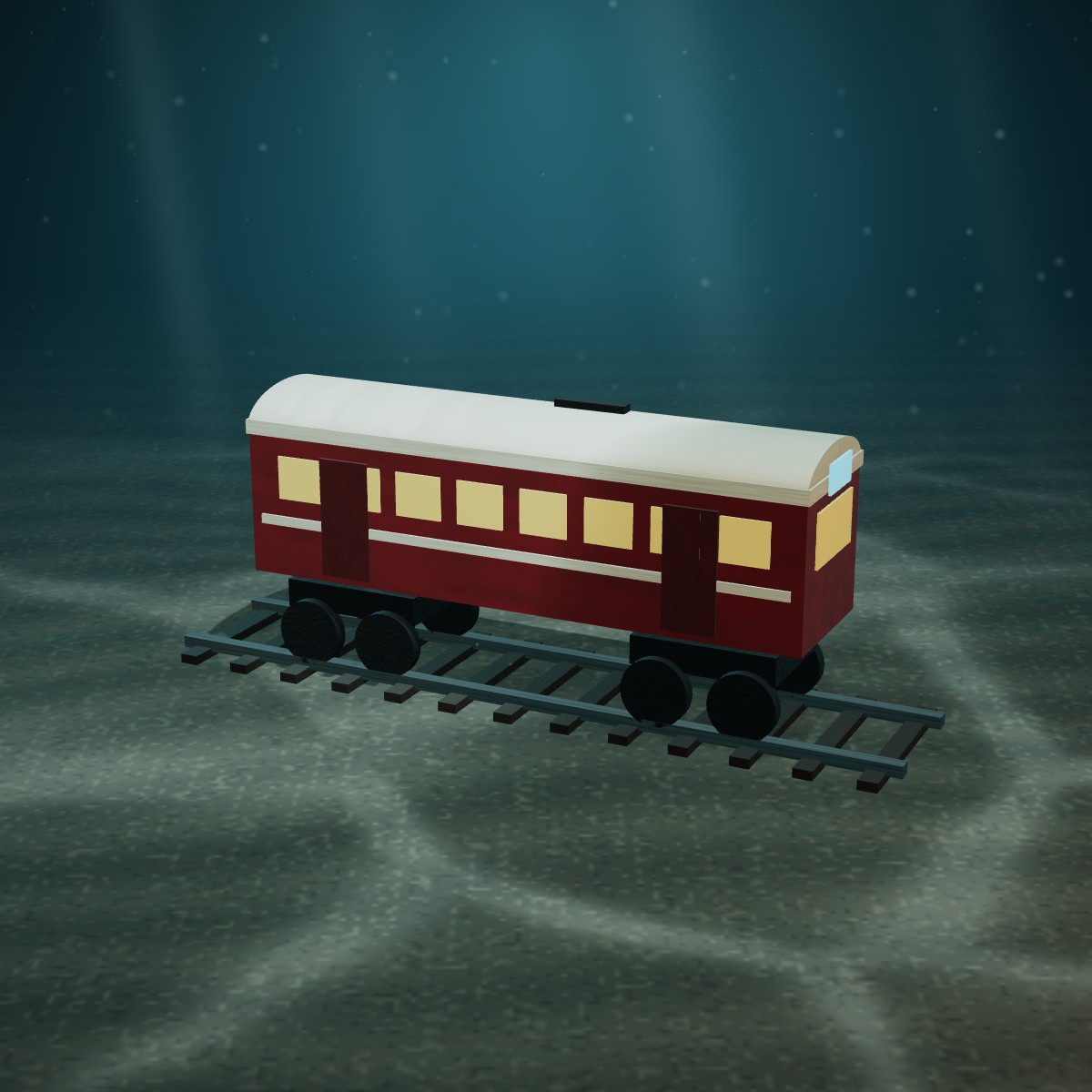 Cast-Iron “L” Car Still Bank — photographed on the sea floor
