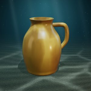 Ochre Studio Jug — Stoneware — photographed on the sea floor