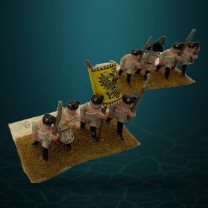 Fusiliers with Pink Facings, Drum and Eagle Standard
