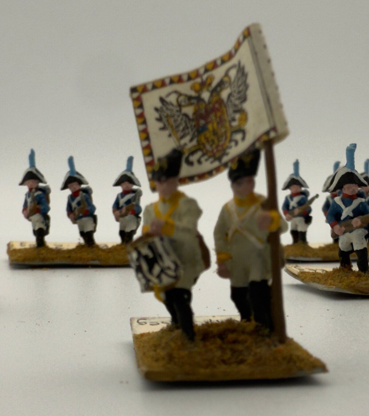 Blue Coats with a White Eagle Standard