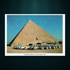 Airstream Postcard, “The Great Pyramid at El Gizeh, Egypt, 1960”