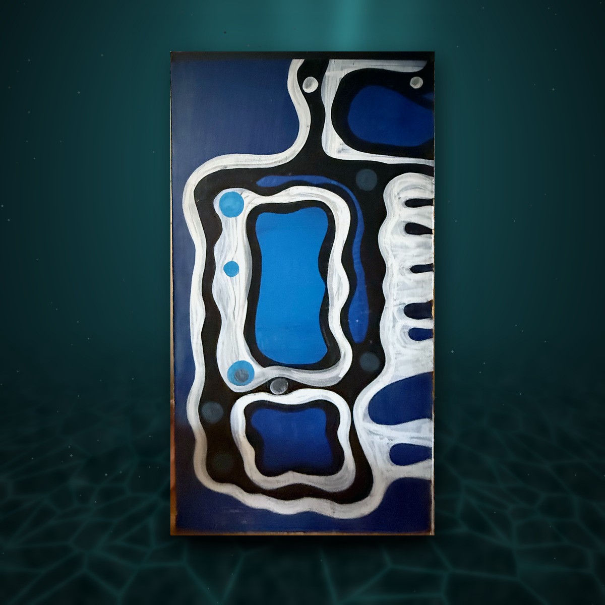 Lot 231 — Blue Totem with White Rivers