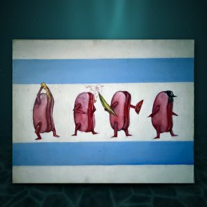 Four Hot Dogs on the Chicago Flag