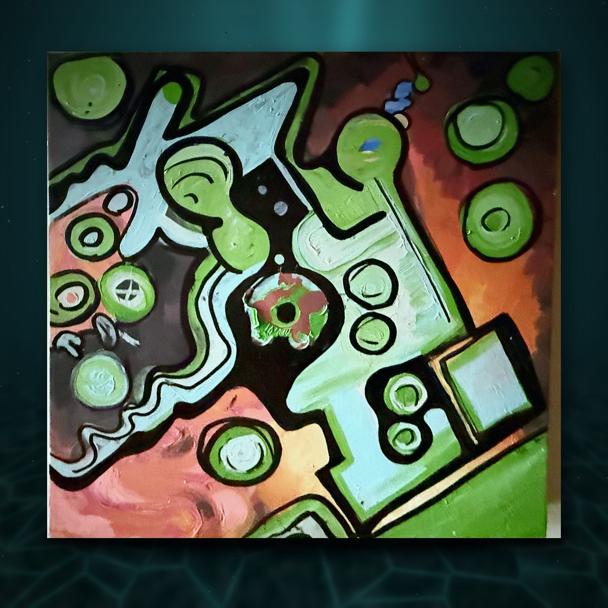 Lot 233 — Green Rings and Pink Smoke