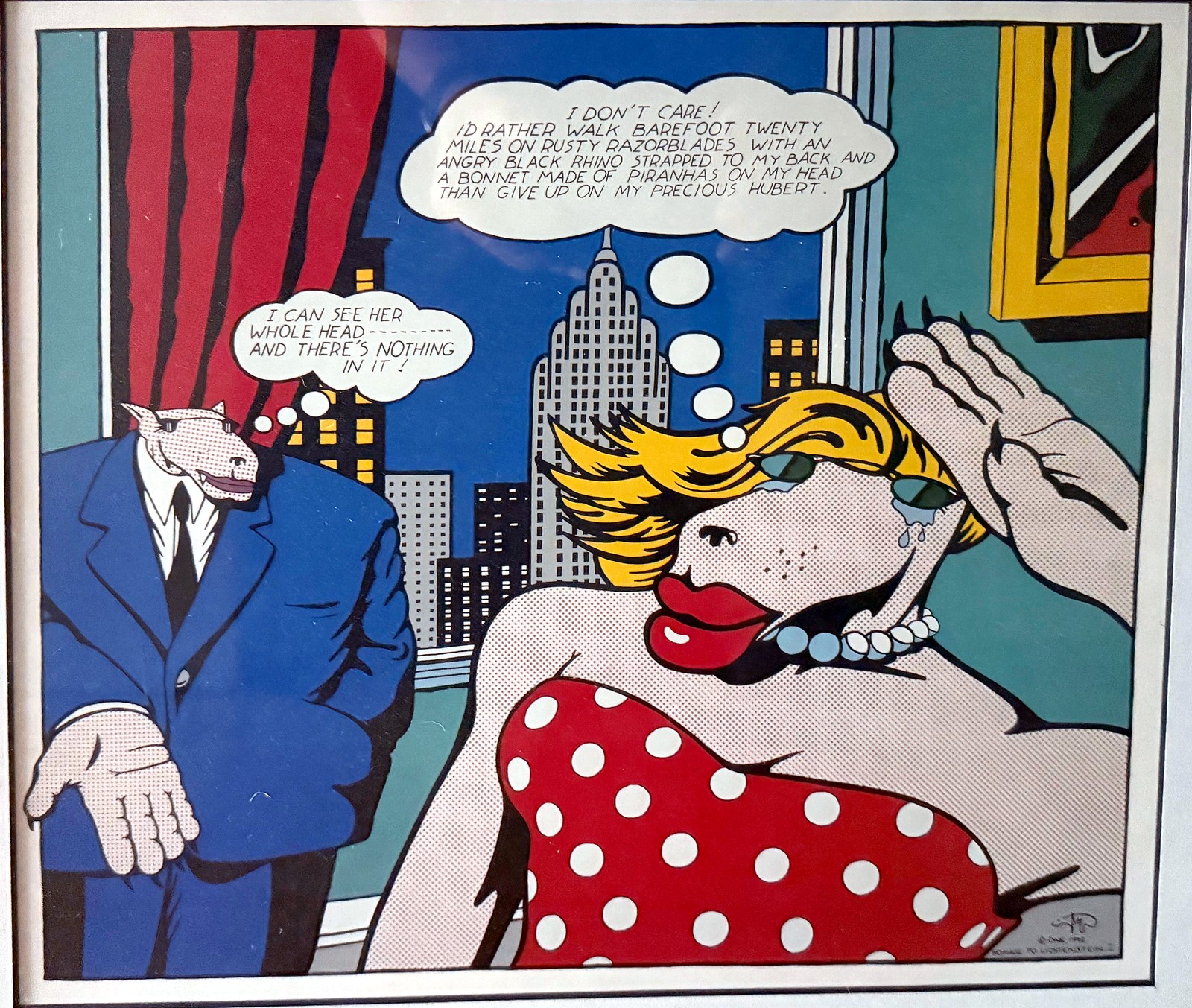 Lot 234 — Pop-Art Comic Print, "My Precious Hubert" - Image 2