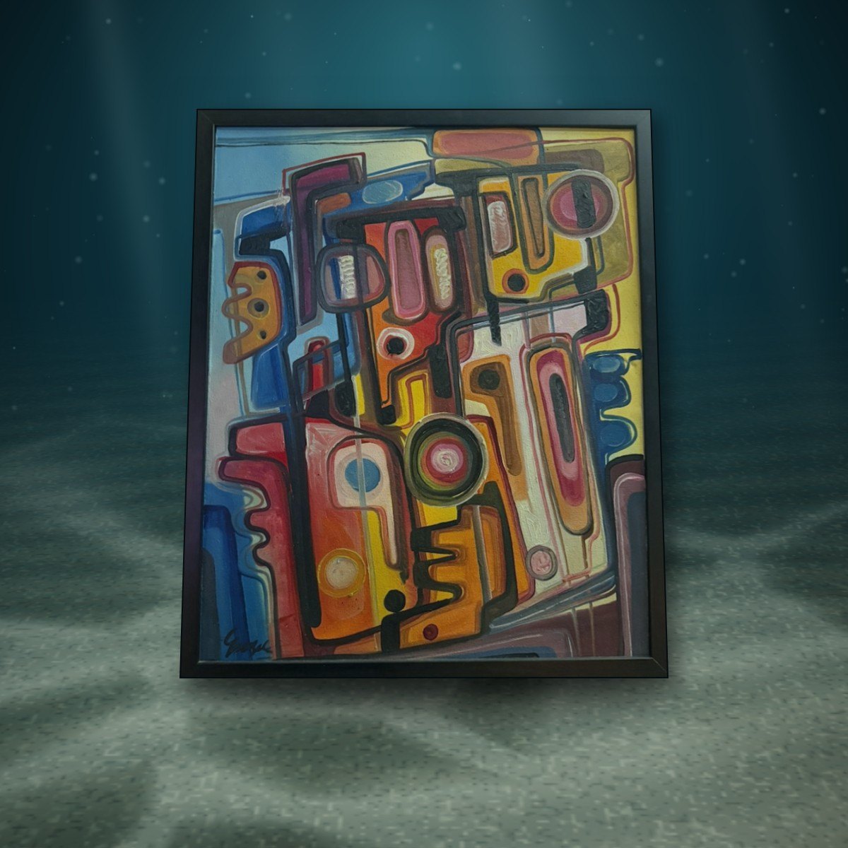 Lot 072 — Cubist Machine, Black Frame