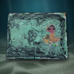 Lot 084 — Teal Slab with Tiger Cub