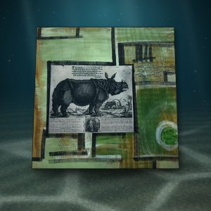 Lot 086 — Rhinoceros on Green