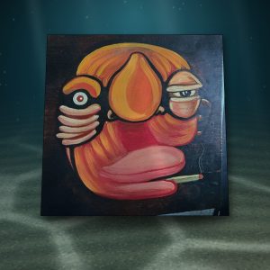 Lot 108 — Orange Face with a Cigarette, Unframed Panel