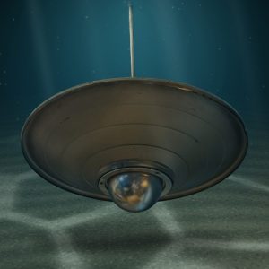 Lot 120 — Saucer Pendant Light with Chrome Dome