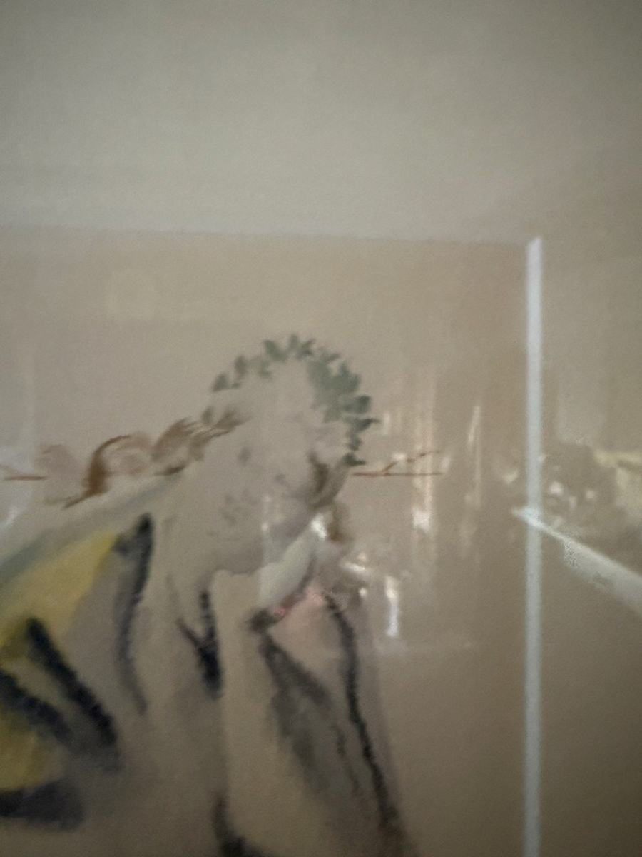 Lot 127 — Robed Figure in Watercolor, Under Glass - Image 4