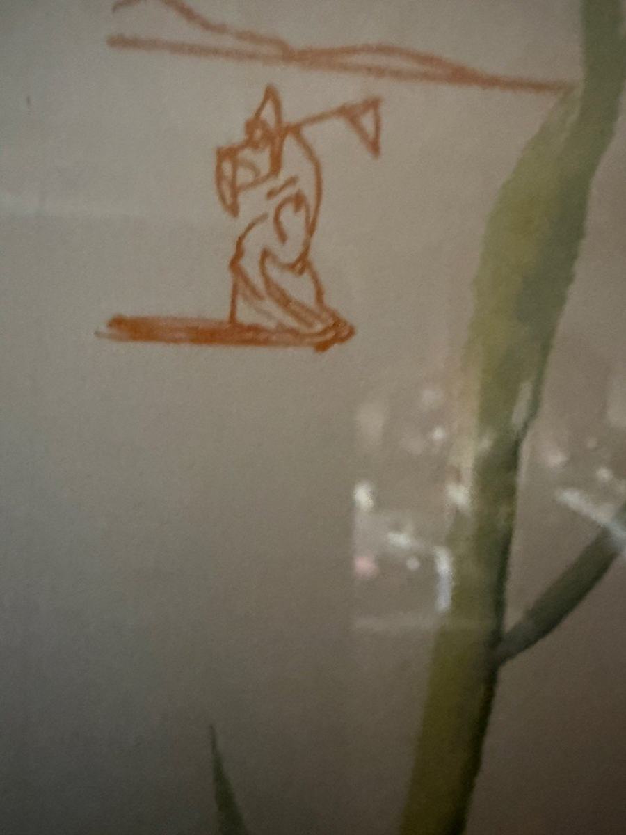 Lot 127 — Robed Figure in Watercolor, Under Glass - Image 5