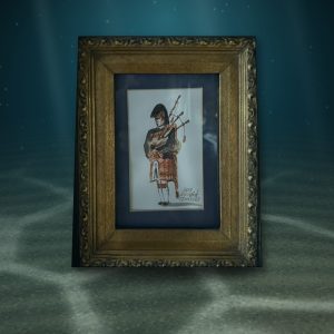 Lot 128 — Bagpiper in a Double Gilt Frame