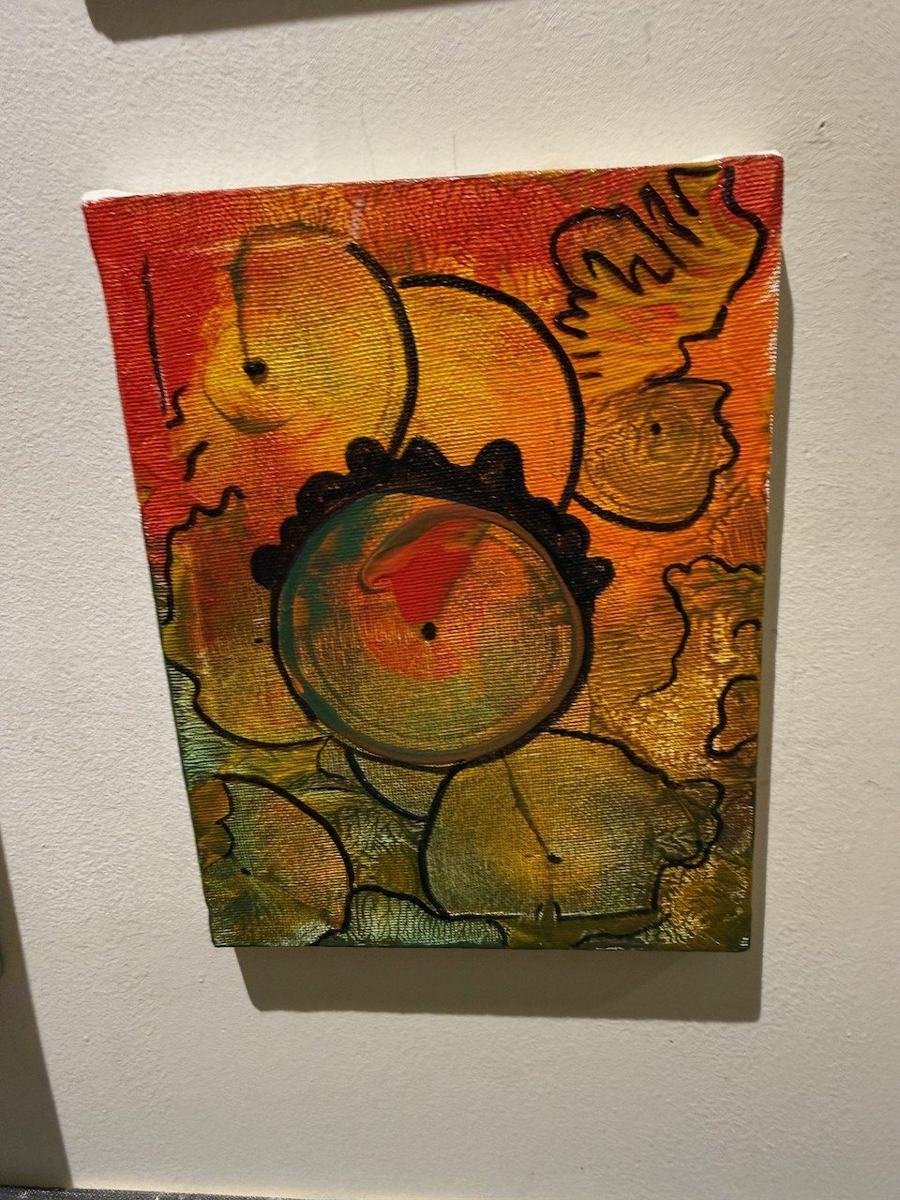Lot 134 — Orange Sun Panel, Painted Canvas - Image 2