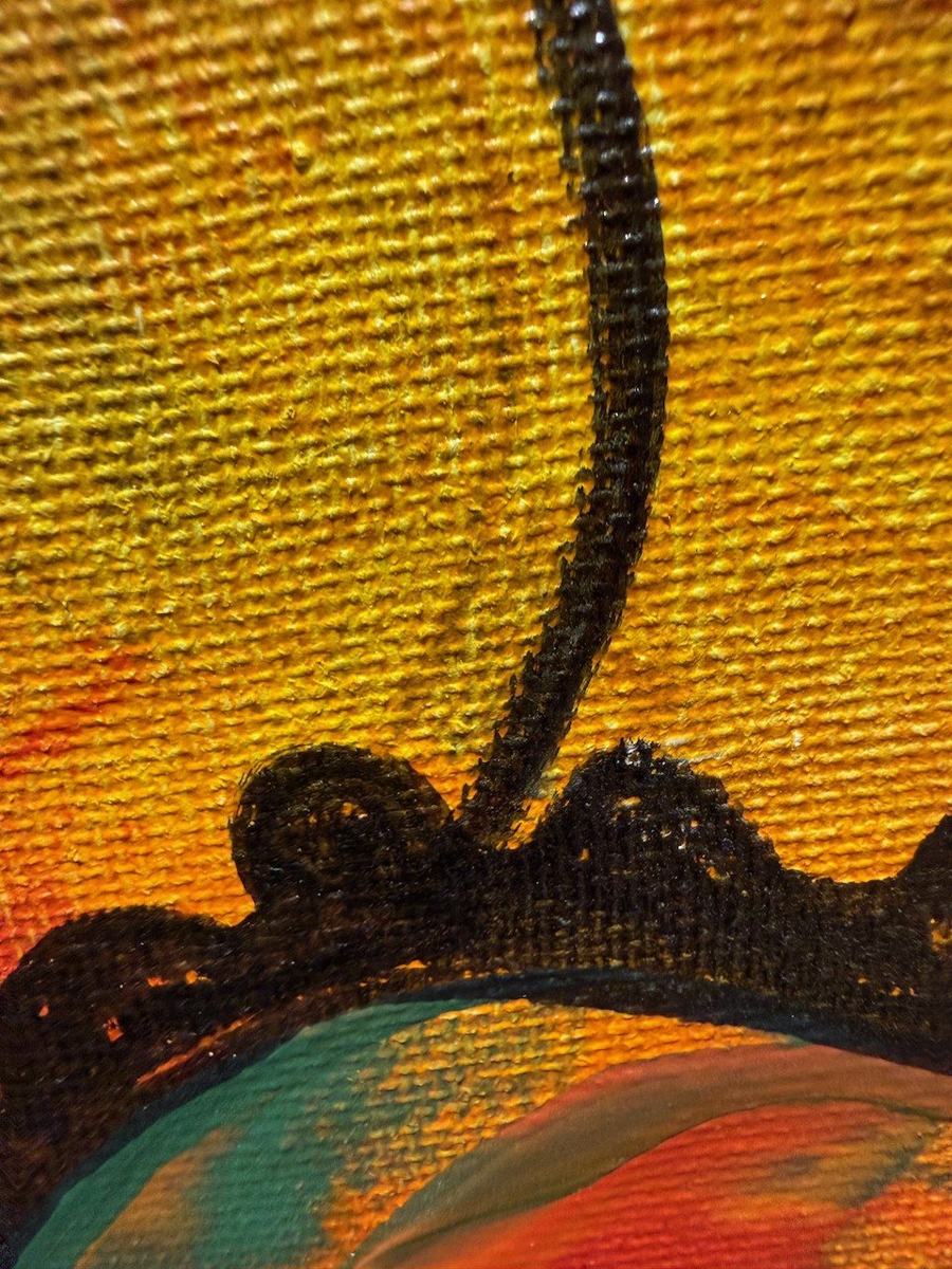 Lot 134 — Orange Sun Panel, Painted Canvas - Image 3