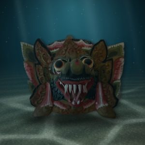 Lot 137 — Painted Dragon Mask, Pink Wings