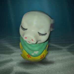 Sleepy Pig in a Green Bandana