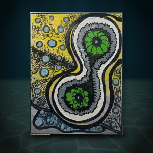 Green-Eyed Serpent on Yellow — Whaleworx lot 145