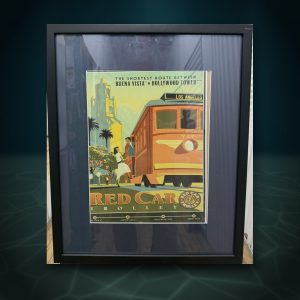 Red Car Trolley Poster, Framed — Whaleworx lot 147