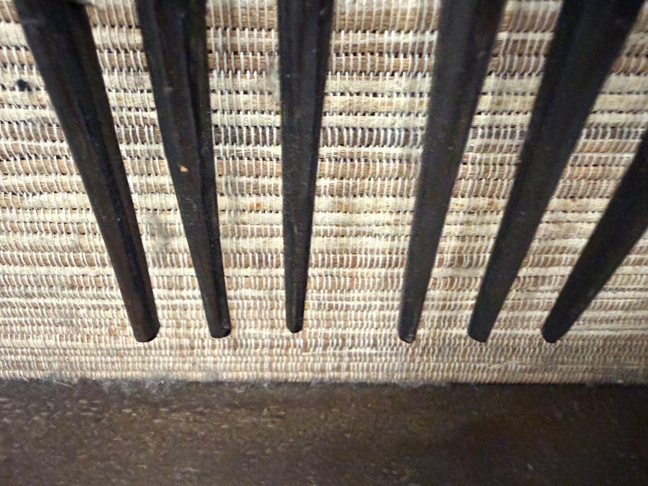 Lot 151 — Carved Comb in a Grasscloth Shadowbox - Image 7