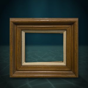 Empty Wood Frame with Linen Liner
