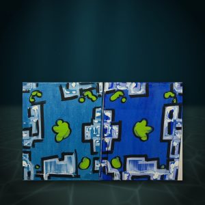 Blue Windows and Green Leaves, Diptych — Whaleworx lot 155