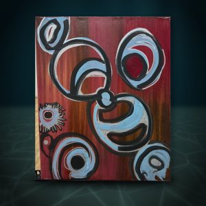 Blue Rings on Red