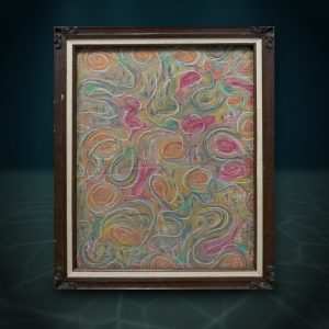 Pastel Paisley in a Carved Frame — Whaleworx lot 158