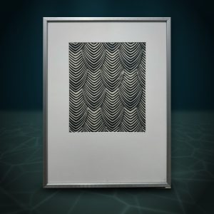 Black and White Scallop Print, Framed — Whaleworx lot 159