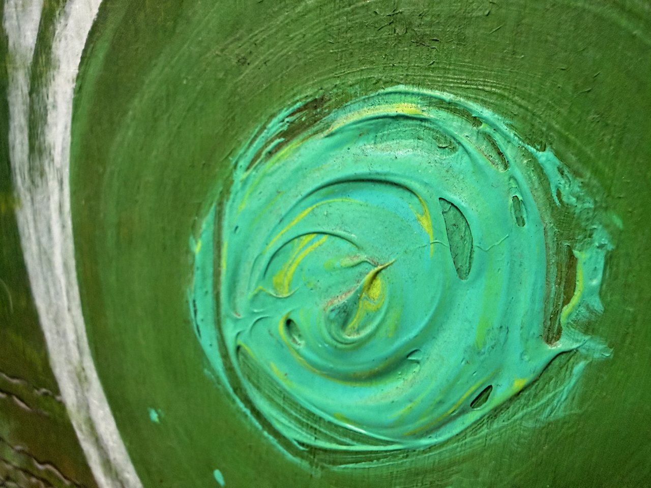Lot 161 — Two Green Eyes Over a Torn Old Master - Image 4
