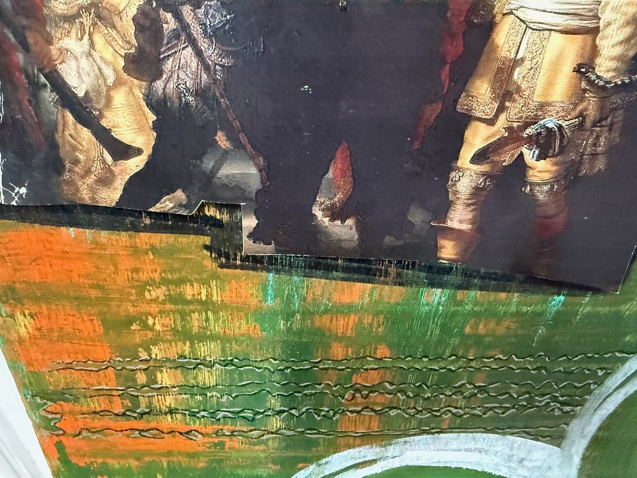 Lot 161 — Two Green Eyes Over a Torn Old Master - Image 5