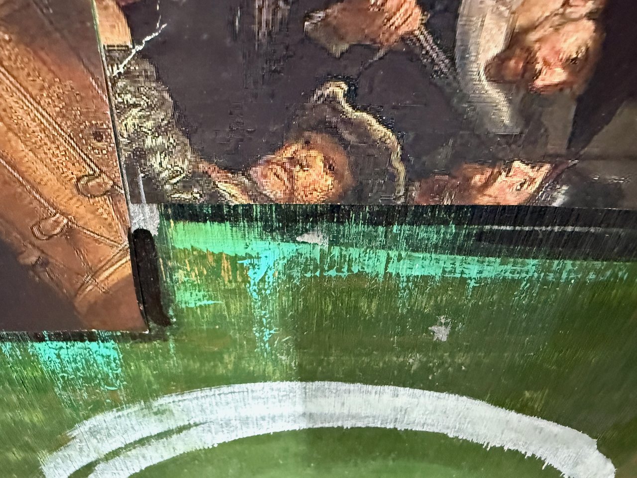 Lot 161 — Two Green Eyes Over a Torn Old Master - Image 6