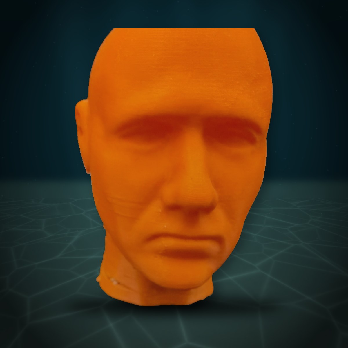 Orange Printed Head — Whaleworx lot 172