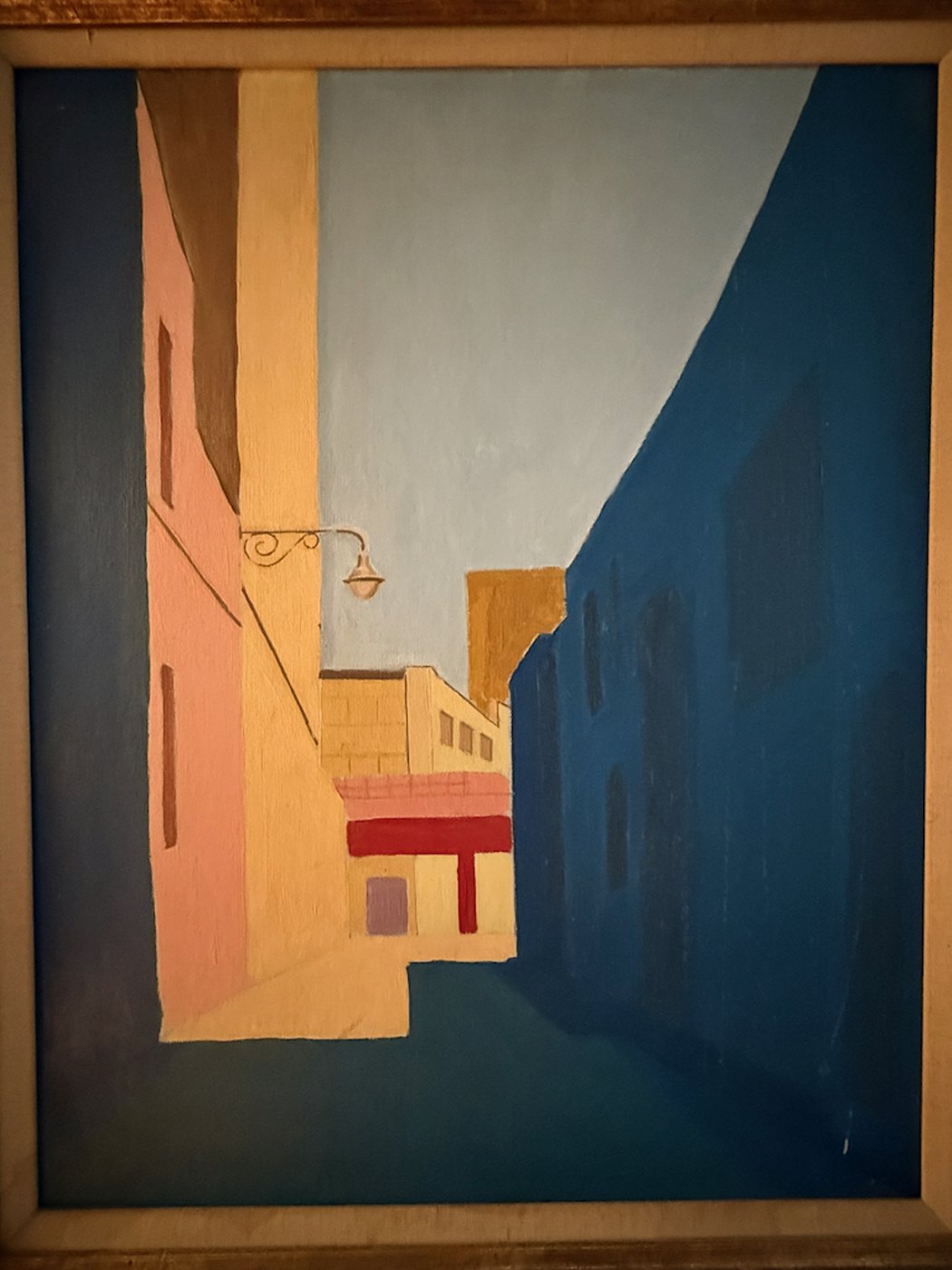 Lot 175 — Blue Alley with a Street Lamp - Image 2