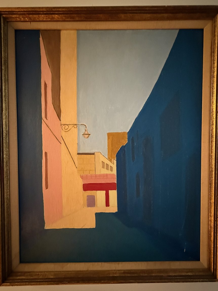Lot 175 — Blue Alley with a Street Lamp - Image 3
