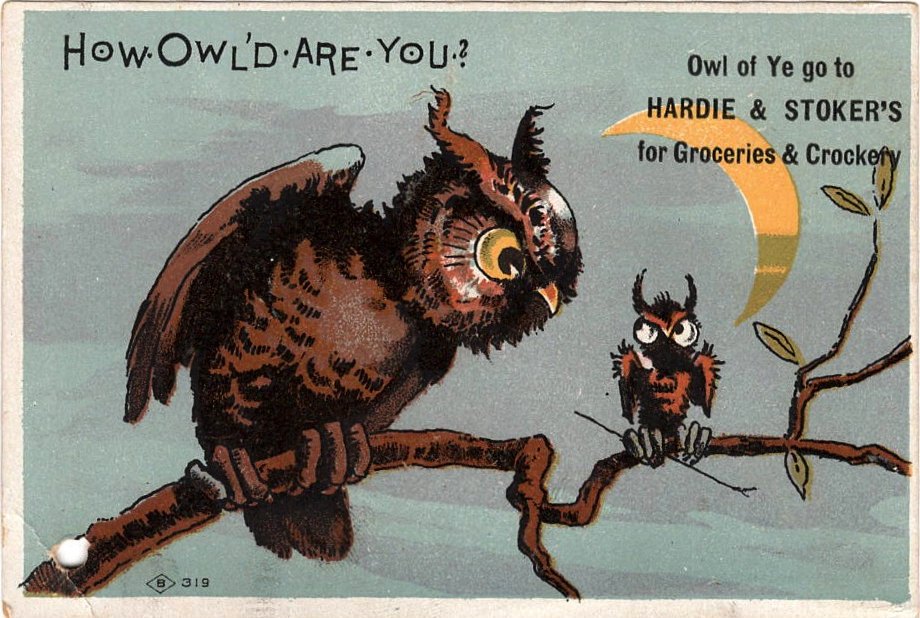 Lot 181 — Owl Trade Card, “How Owl’d Are You?” - Image 2