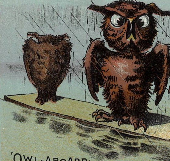 Lot 182 — Owl Trade Card, “’Owl Aboard” - Image 3