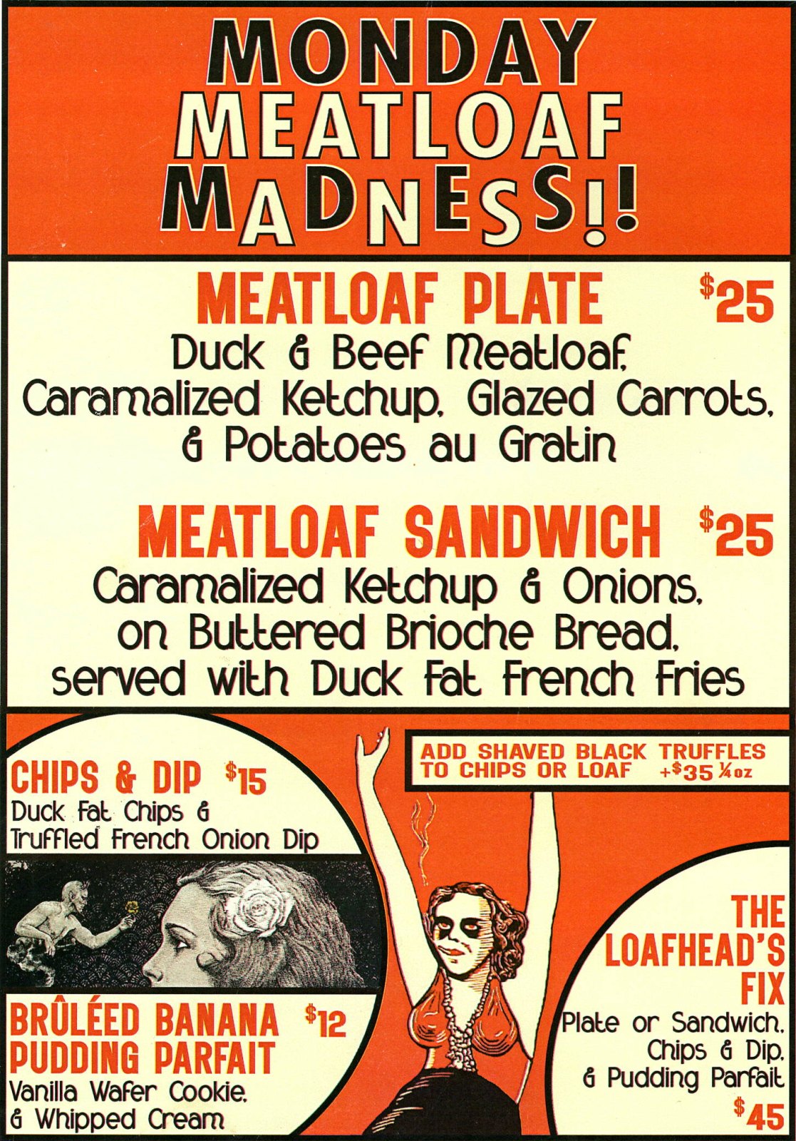 Lot 186 — The Duck Inn “Meatloaf Madness” Menu - Image 3