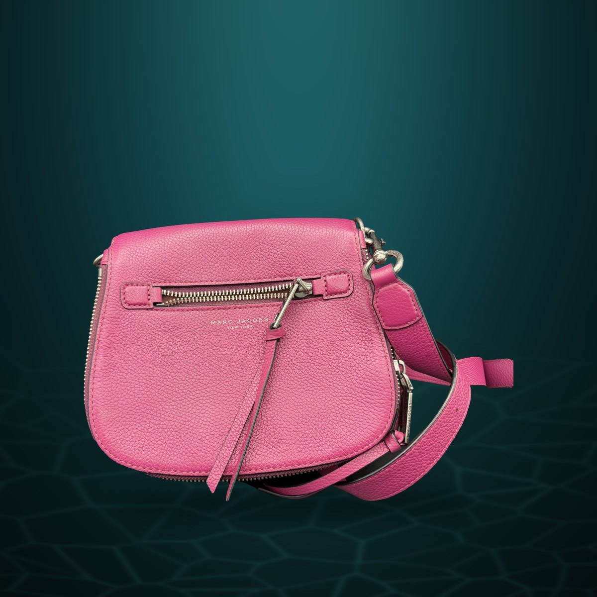 Marc Jacobs Pink Pebbled Leather Saddle Crossbody