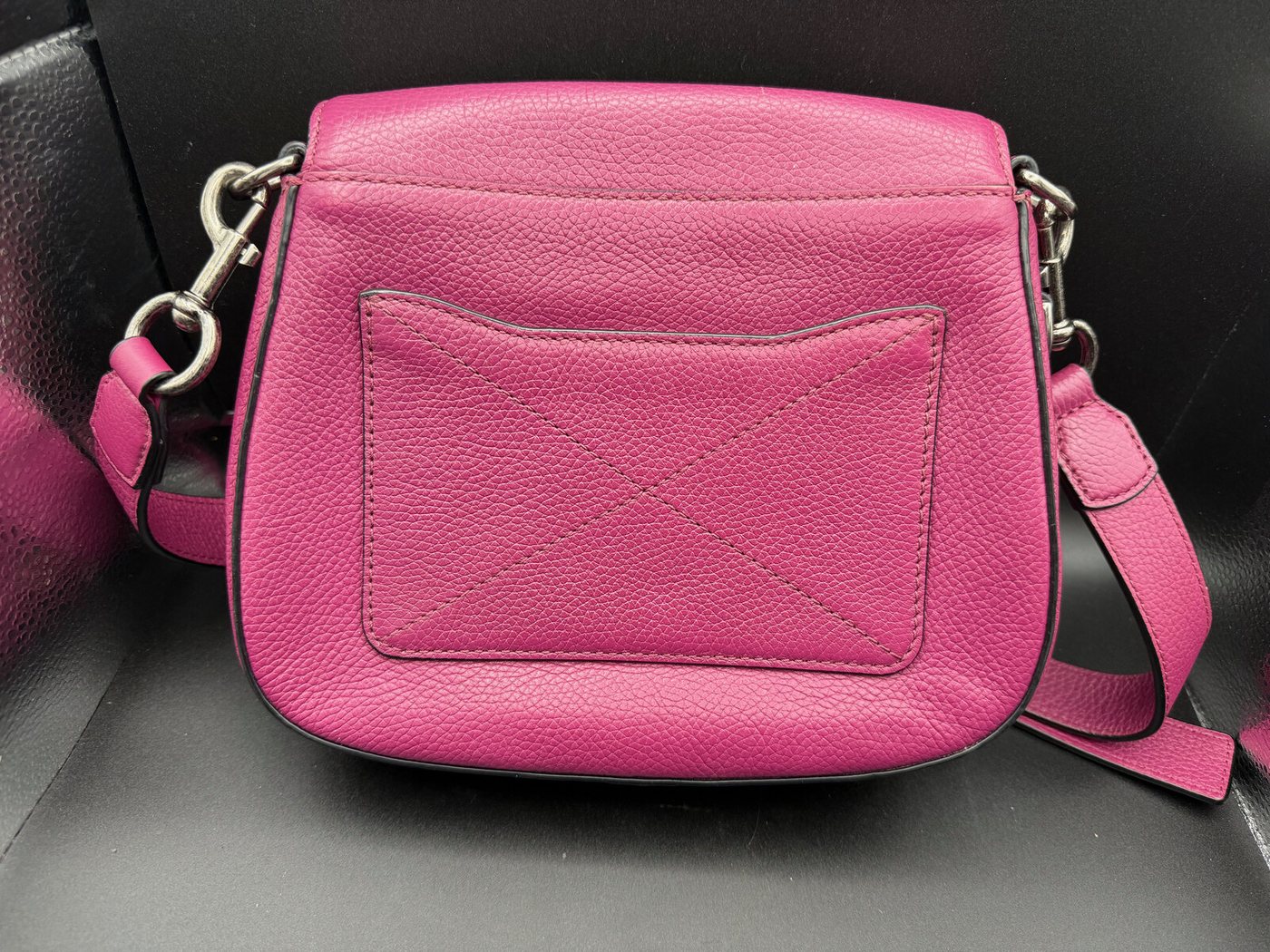 Marc Jacobs Pink Pebbled Leather Saddle Crossbody
