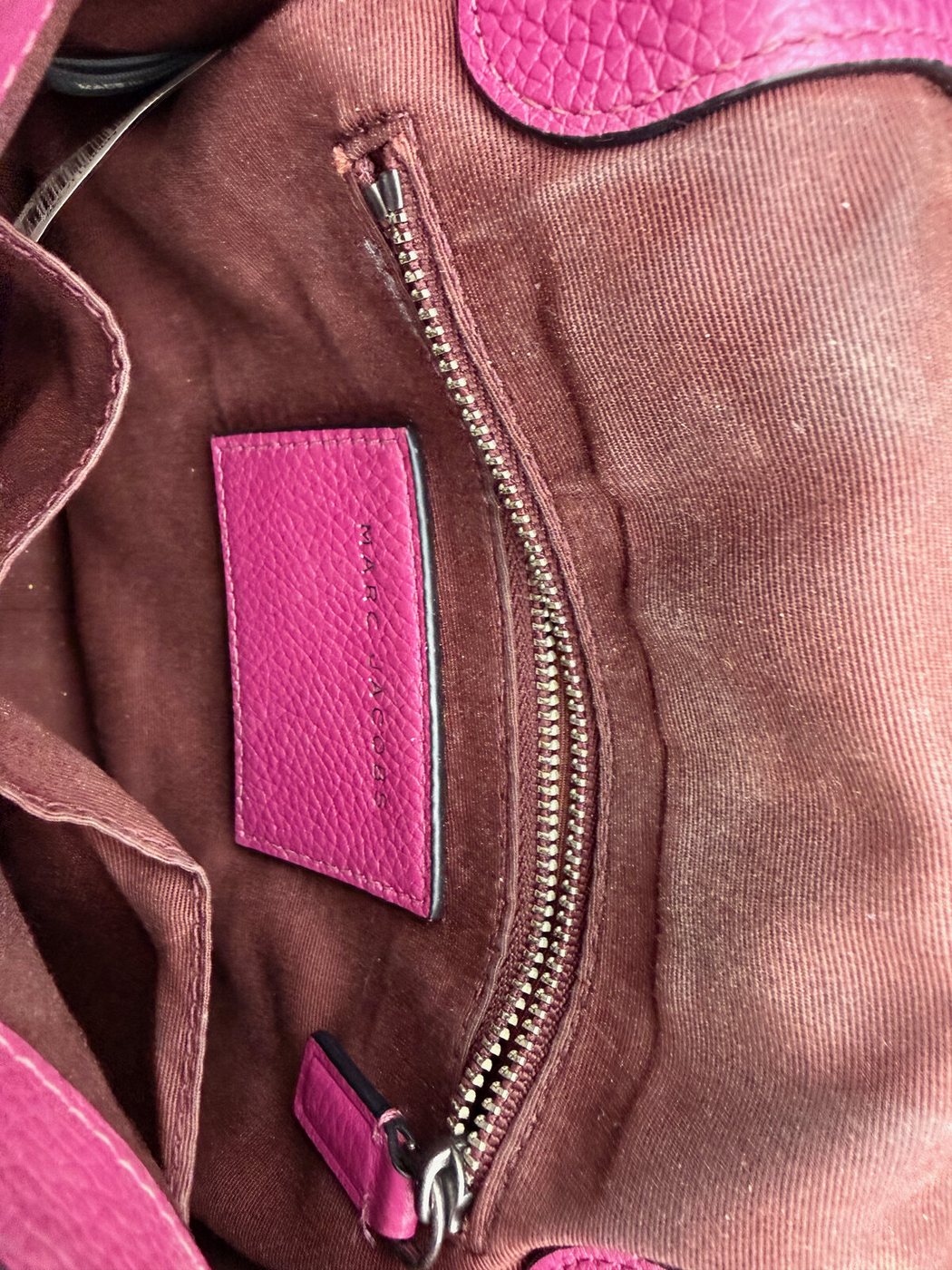 Marc Jacobs Pink Pebbled Leather Saddle Crossbody