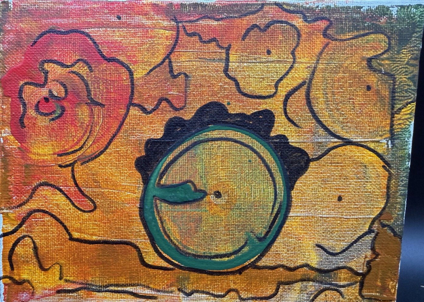 Orange Field with a Green Ring