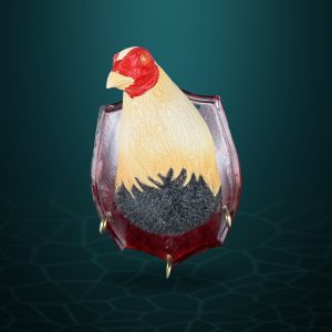 Rooster on a Shield, Wall Hook Plaque