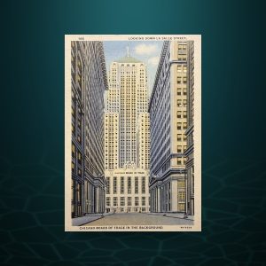Looking Down La Salle Street, Chicago Postcard