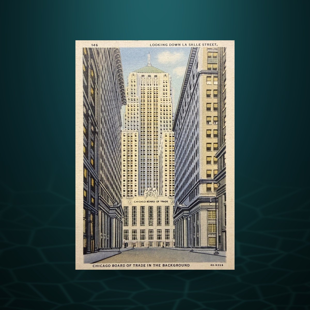 Looking Down La Salle Street, Chicago Postcard