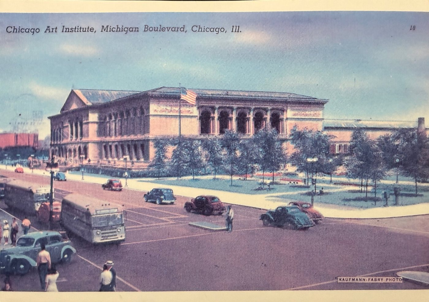 Chicago Art Institute, Route 66 Postcard (1993)