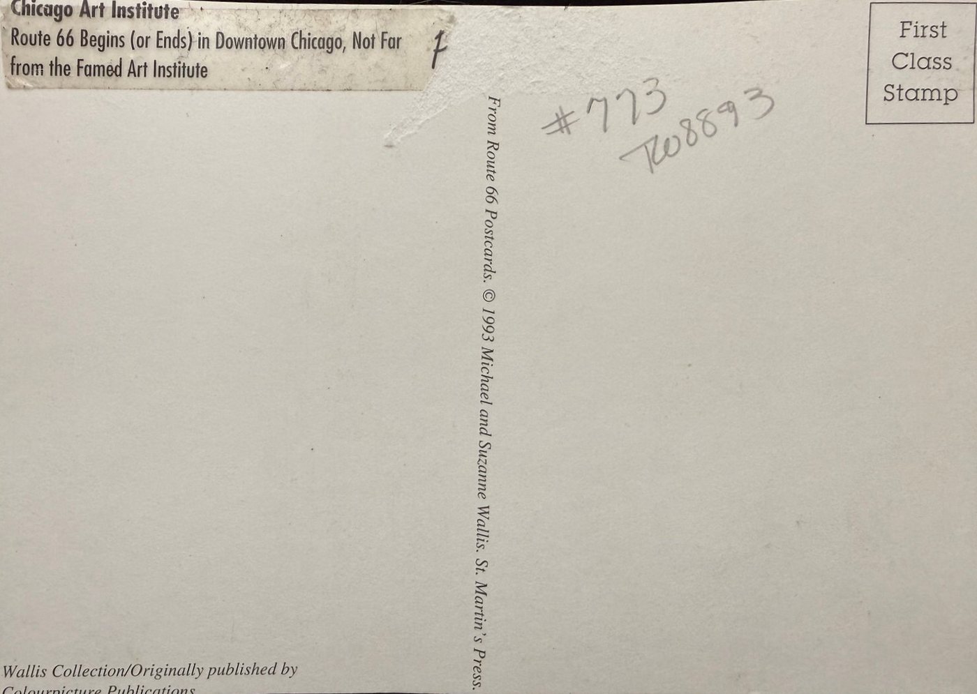 Chicago Art Institute, Route 66 Postcard (1993)
